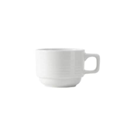 Tuxton Vitrified China Stackable Cup Porcelain White - 8 oz - 3 Dozen FPF-0803